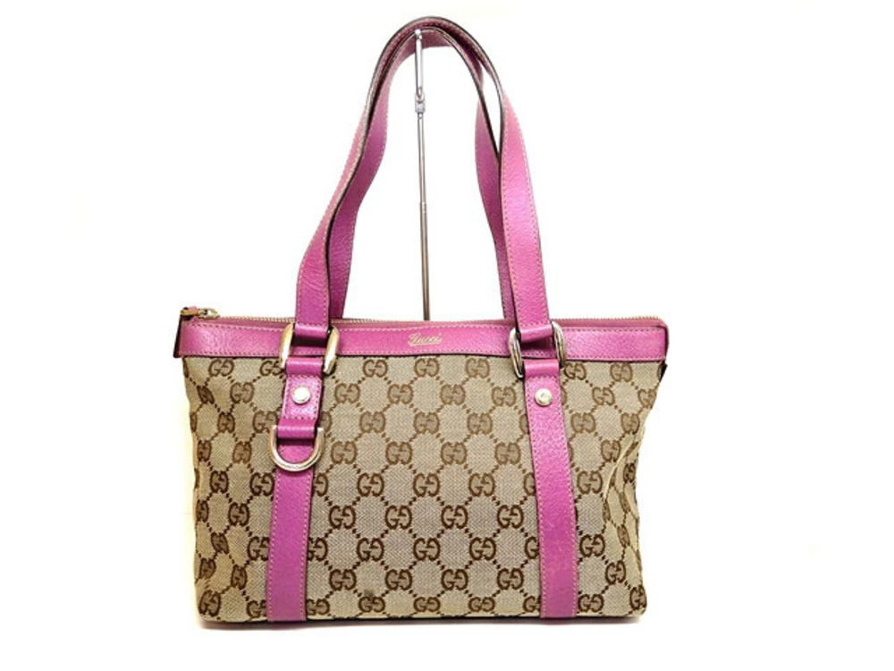 Gucci handbag GG canvas calfskin